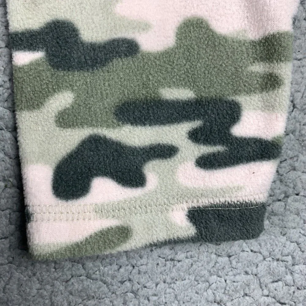The Children's Place Camo Fleece Sweater 1/4 Zip Pullover Girls Size Large 10-12